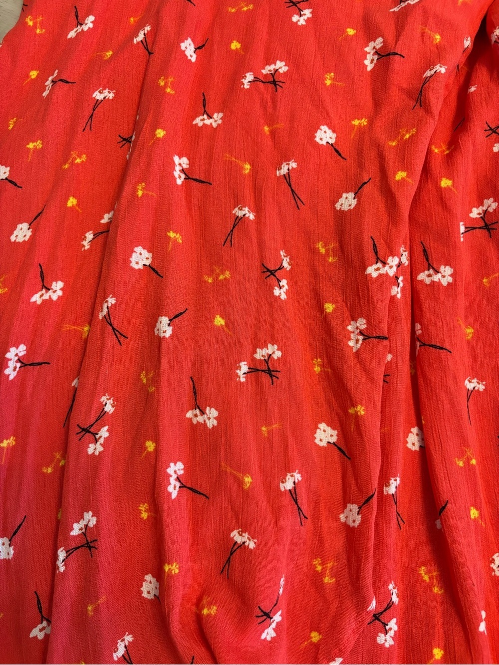 Lumière Floral Wrap Midi Dress Red Orange Halter Open Back Large - Picture 10 of 12